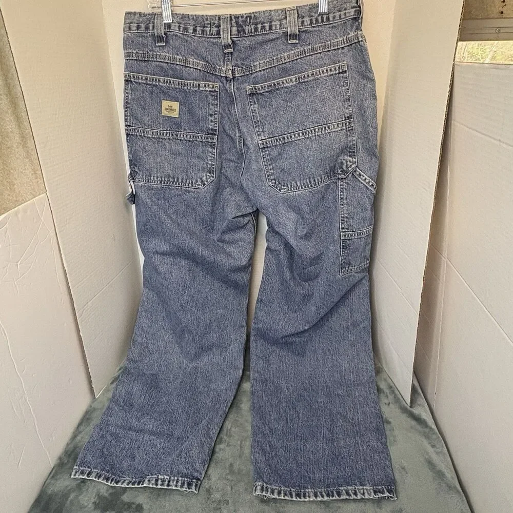 Vintage Y2K Lee Dungarees Carpenter Jeans Mens 36x30 Blue Relaxed Baggy Skater